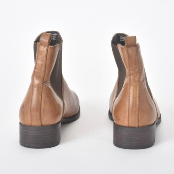 Ann Taylor Loft Slip on Chelsea Bootie Block Heel Brown Size 8M - Picture 4 of 6